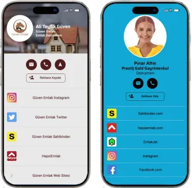Emlakçı web sayfası örneği, qr kodlu