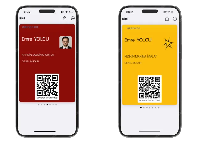 Kartviziti Apple Cüzdan'a ekleme 