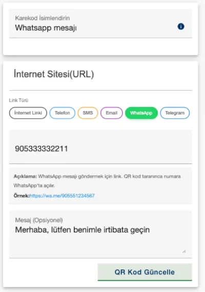 whatsapp QR kodu ile otomatik mesaj gönderme