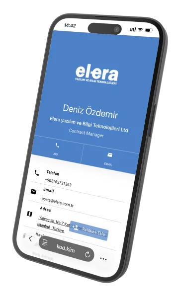 Dijital Kartvizit Örnek Qrcodeg